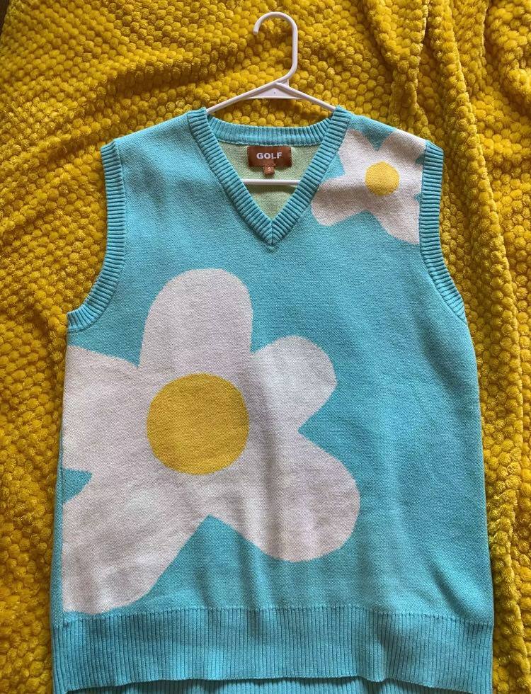 トップス GOLF WANG LE FLEUR SWEATER VEST GOLF Le Fleur Sweater Vest Blue Men's - SS19 - US