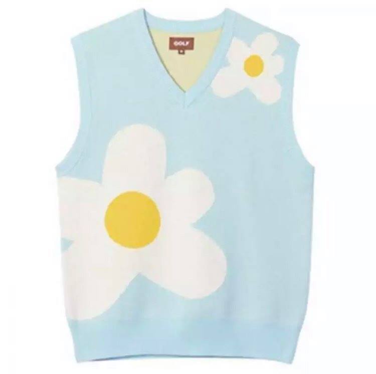 メンズウェア GOLF WANG FLOWER DESIGN KNIT VEST NEW] Golf Le Fleur Sweater Vest | Taste